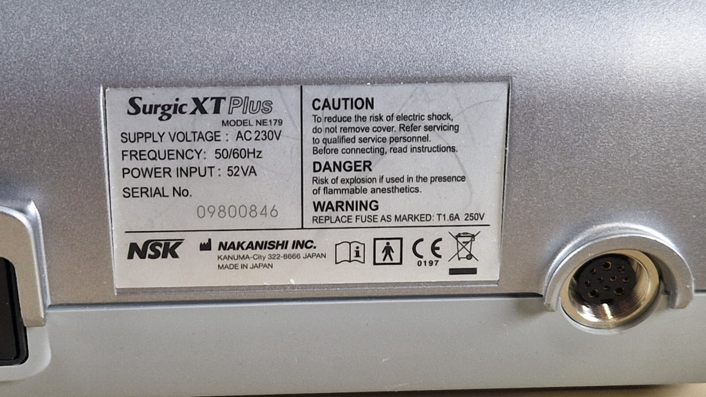 NSK surgic XT Plus torque controller console model NE179 with footswitch7