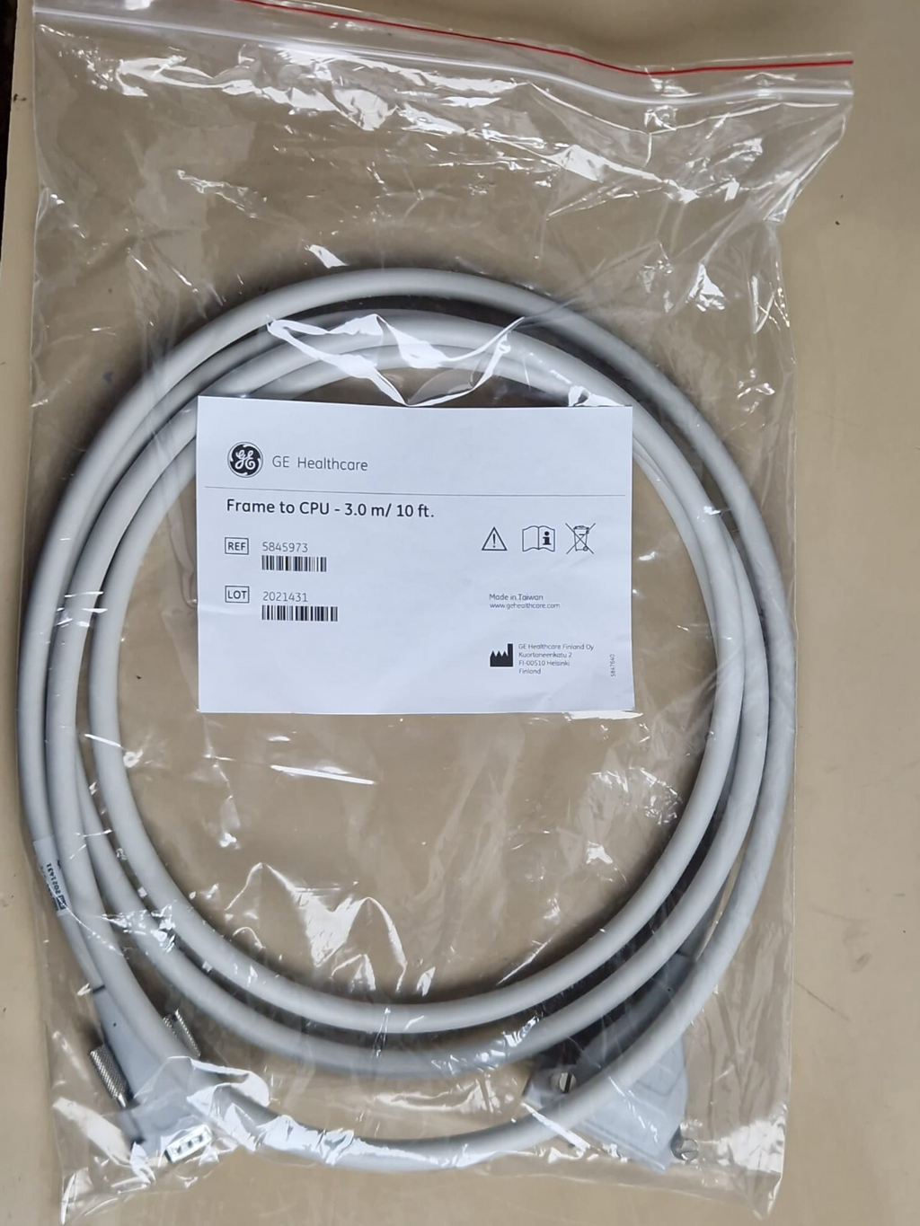 GE Frame to CPU   3.0 m/10 ft Cable PN: 5845973 for Patient Monitor0