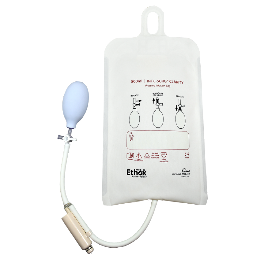 2x 500Ml Reusable Pressure Infusion Bag Fluid Cuff Pressure Bag + Pressure Gauge0