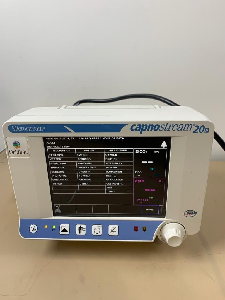 microstream oridion capnostream EtCO2 CO2 patient monitor + nellcor SpO2 sensor2