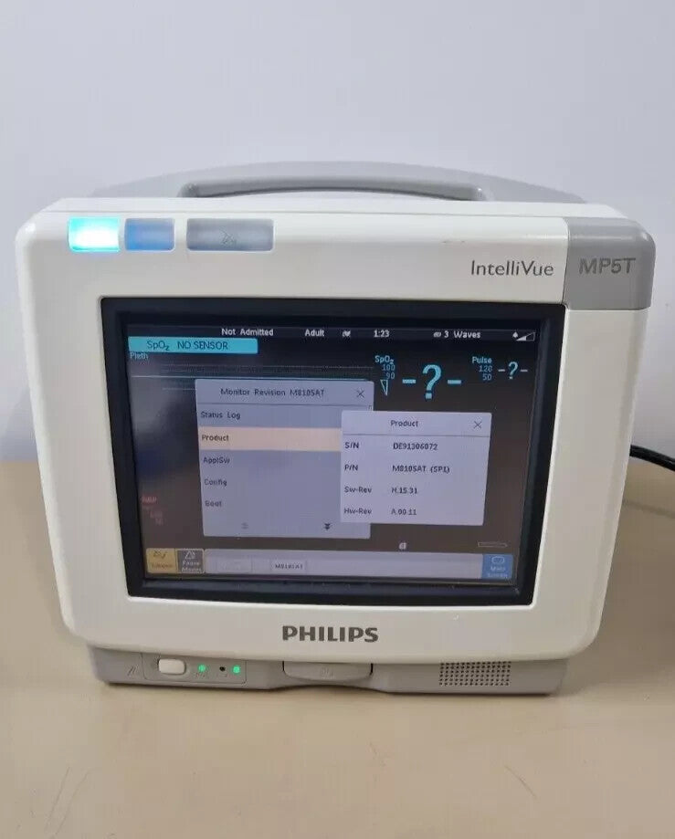 philips intellivue MPT5 patient monitor NIBP SPO2 telemetry connector M8105AT7