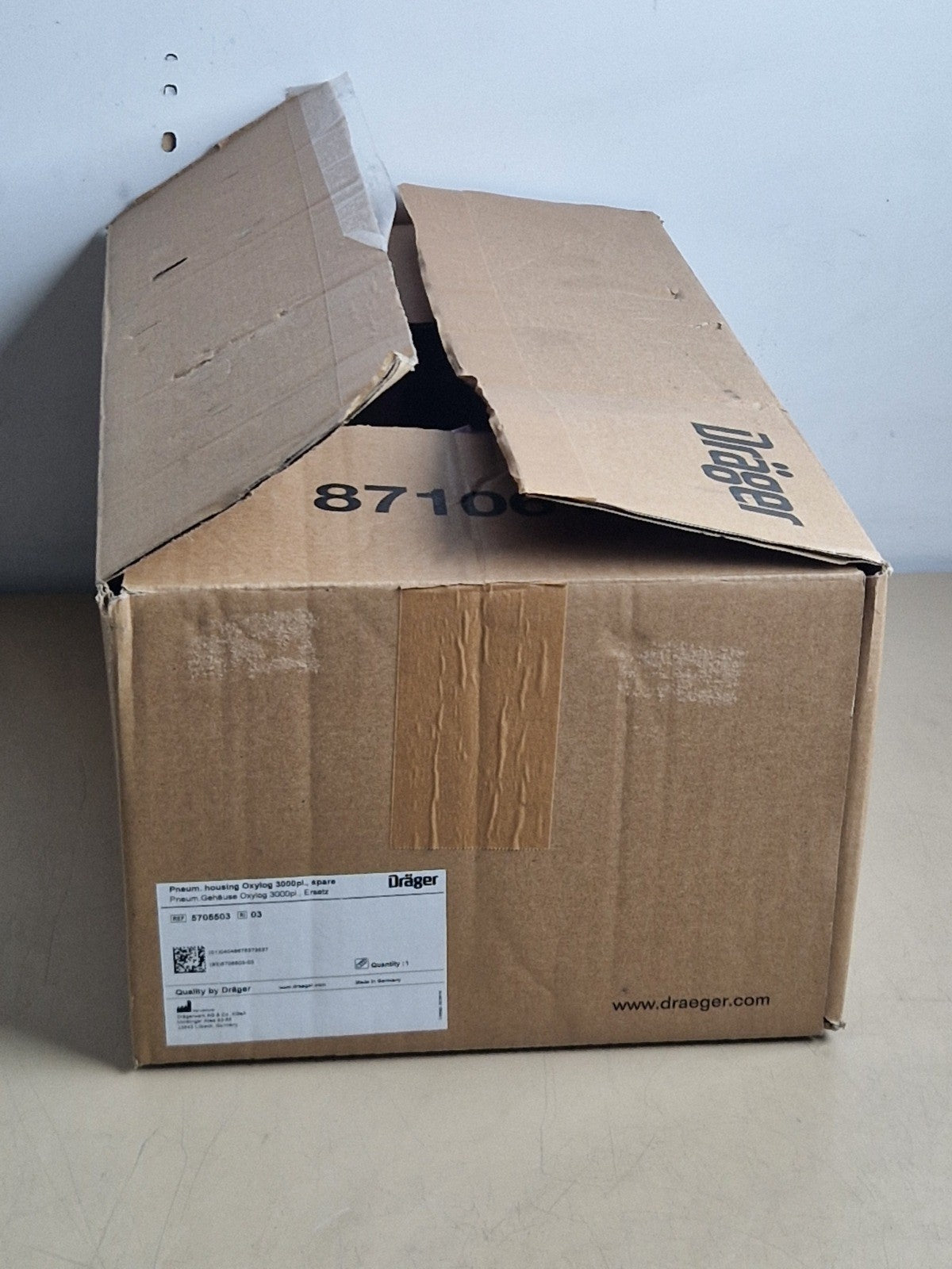 draeger drager preum. housing oxgylog 3000plus spare ref 57055032