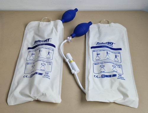 2x 1000Ml reusable pressure infusion bag fluid cuff pressure bag salter labs0