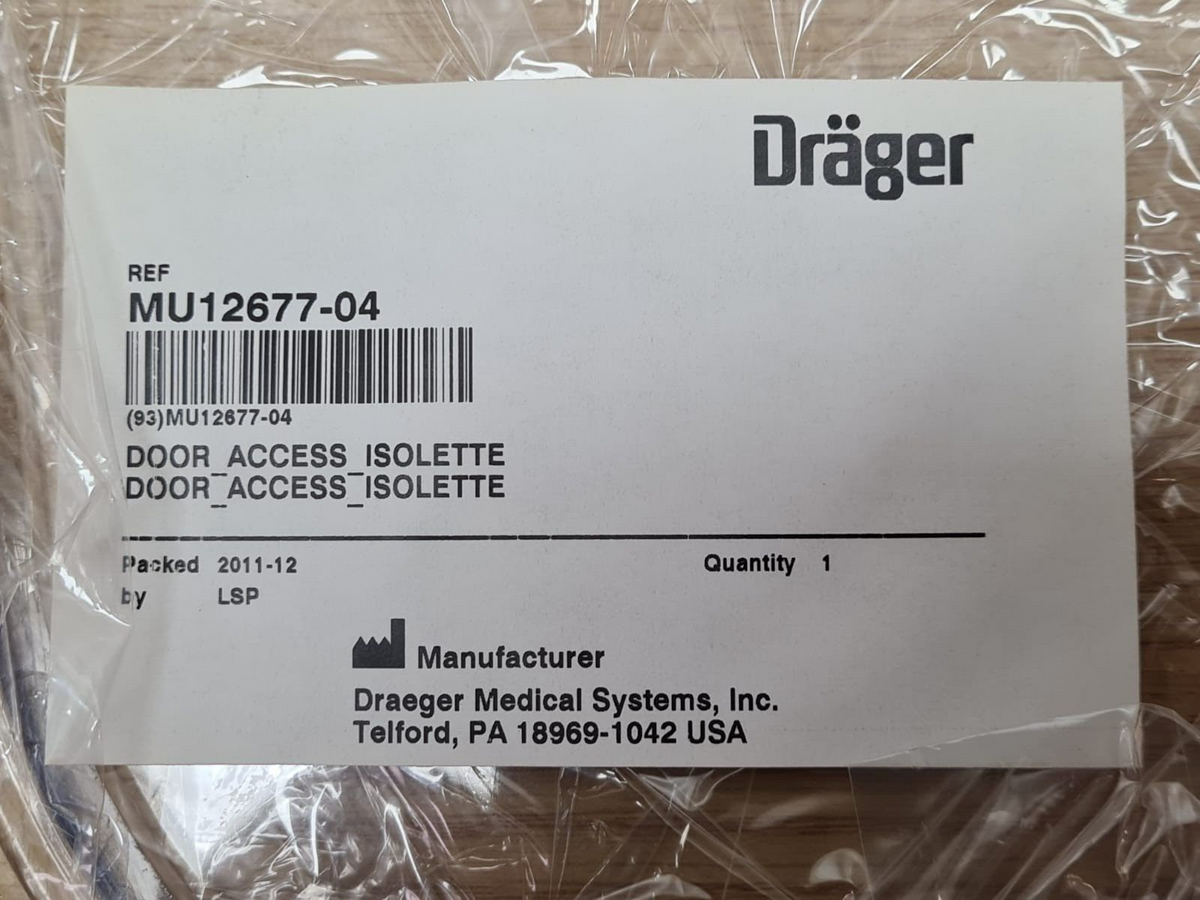 access door for draeger icu isolette series ref: MU12677 04 drager incubator1