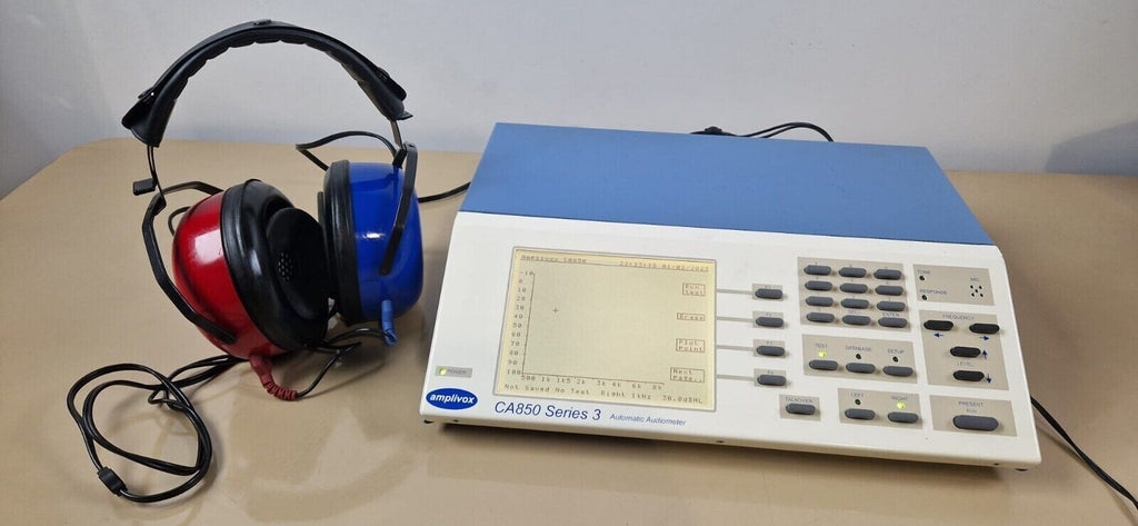 amplivox CA850 series 3 hearing tester audiometer headphone + patient responder2