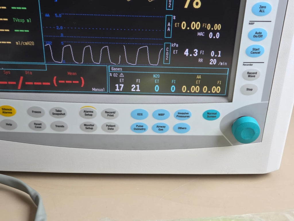 MRI mri compatible ge datex ohmeda S5 patient monitor AA gas module + printer3