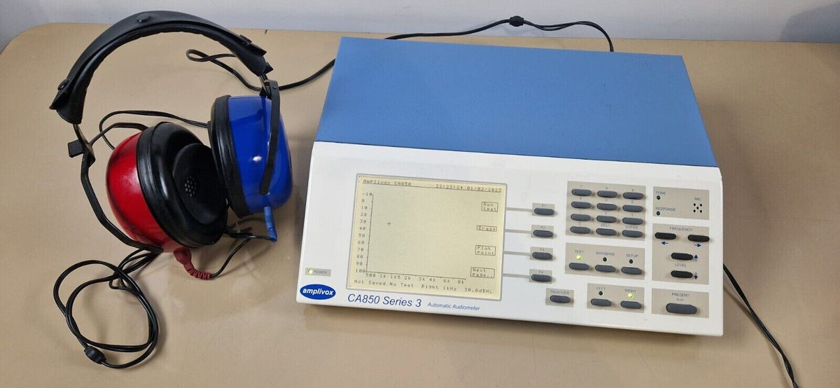 amplivox CA850 series 3 hearing tester audiometer headphone + patient responder1
