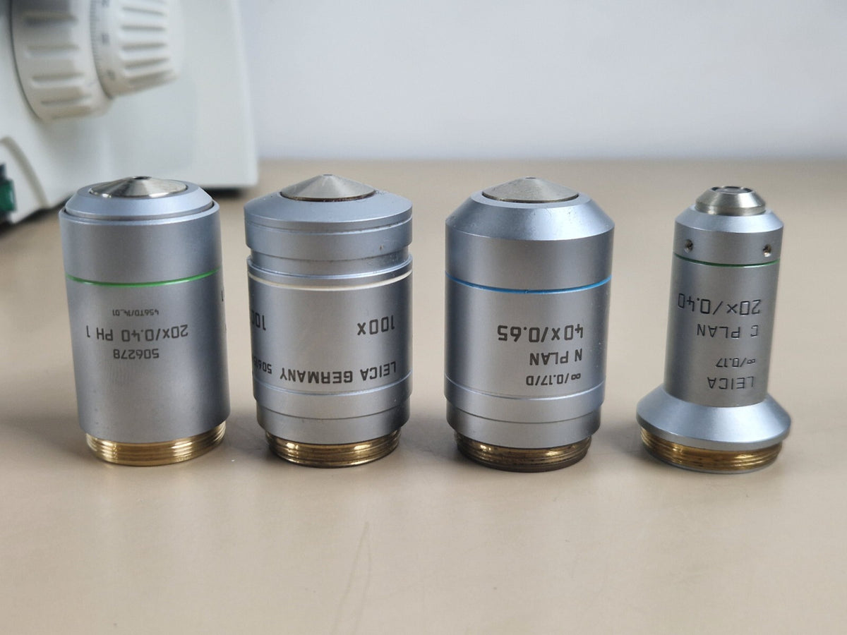 leica DM 750/5K binocular biological microscope with 4 objectives12