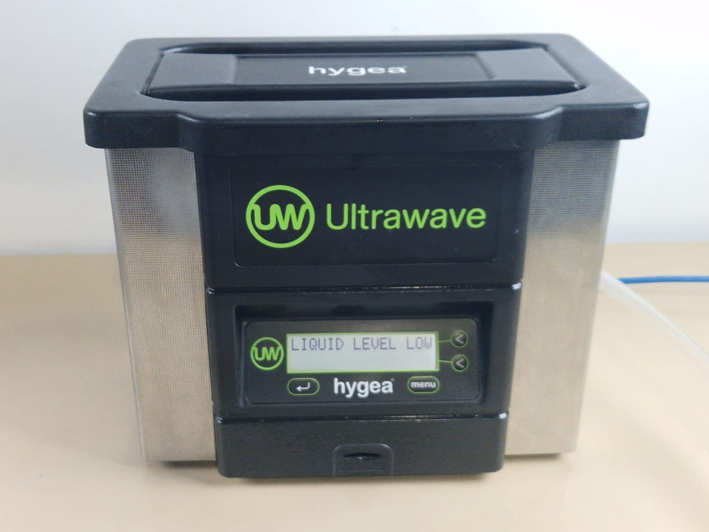 hygea 1 ultrawave ultrasonic water bath cleaner 250 watts with lid   basket2