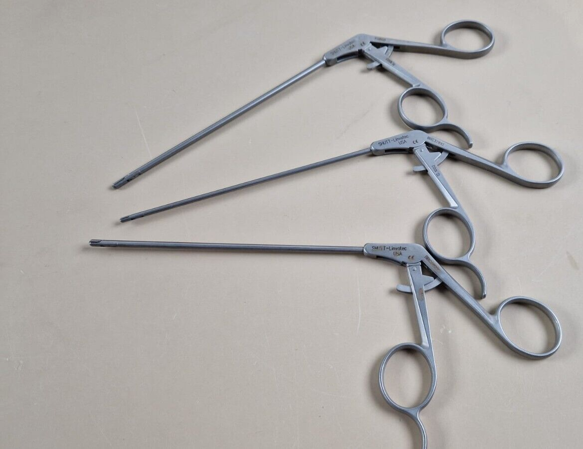 linvatec conmed alligator grasper ratchet forceps 2.7 mm 130 mm Straight 12.10021