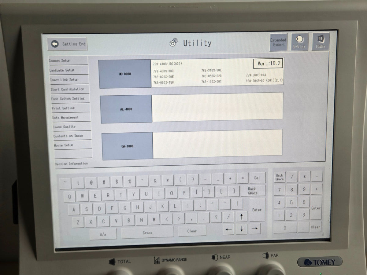 Tomey B scan  UD 8000 ultrasound scan ultrasonic B scanner UD 80001