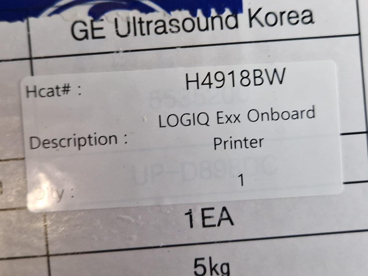 GE logiq ultrasound onboard Sony video printer UP D898DC + cable PN 575805811