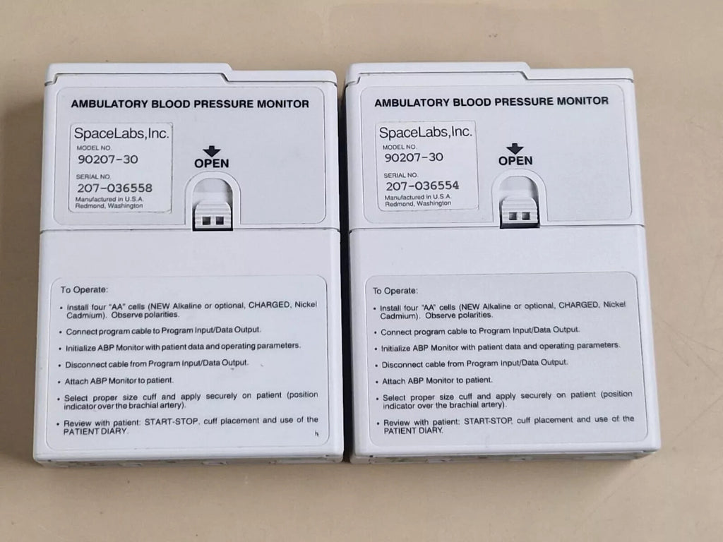 2x spacelabs 90207A BP   ABPM recorder and model 90239A report generator printer8