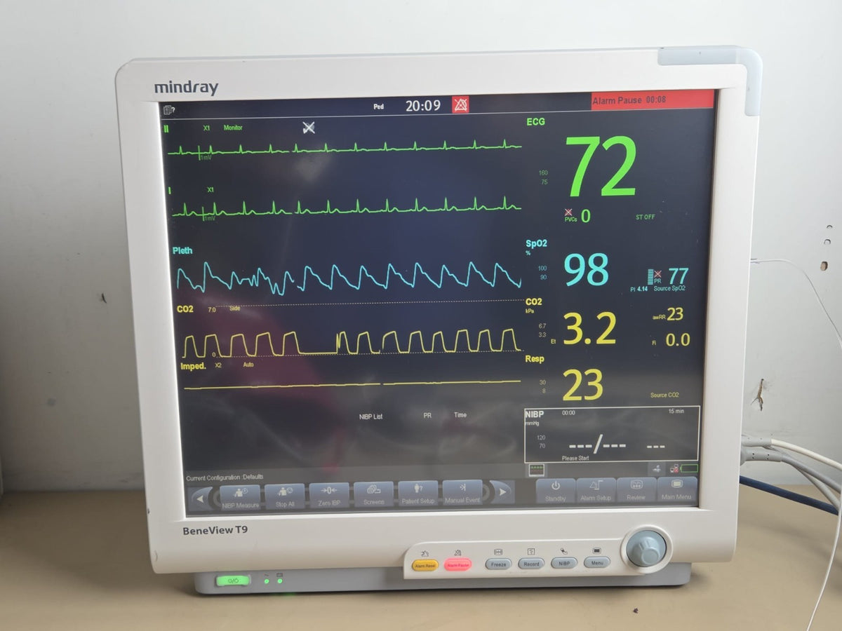 mindray beneView T9 patient monitor with 12 leads ecg spo2 nibp0
