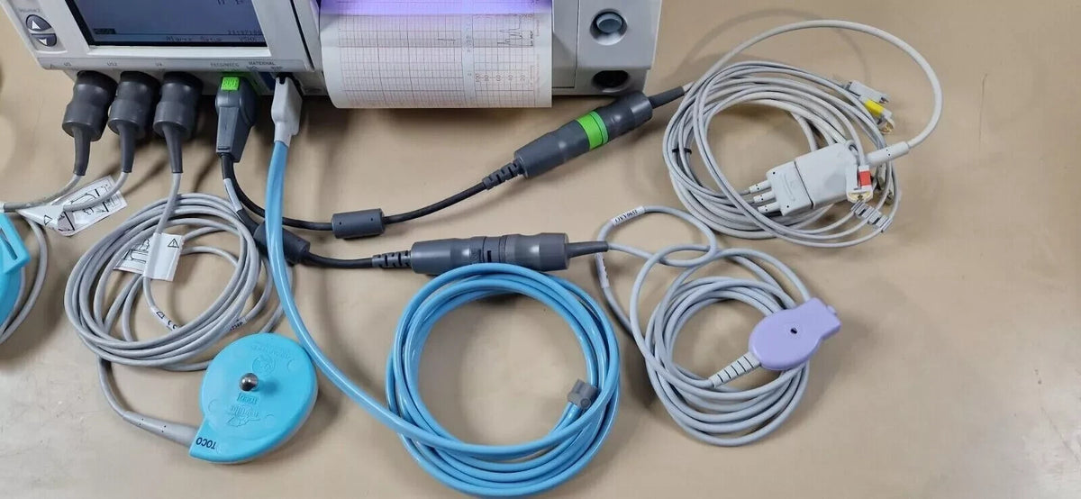 GE corometrics 259CX fetal maternal patient monitor ECG EKG US TOCO transducer7