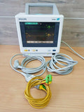 PHILIPS M3046A M3 PATIENT MONITOR +MULTI PARAMETER MODULE AND ECG CABLE NIBP0