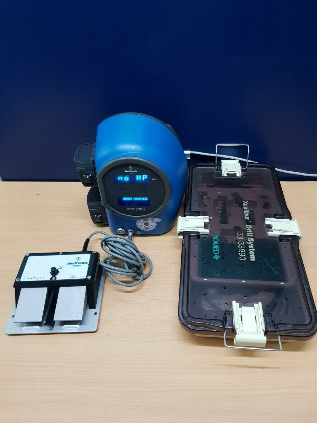 medtronic Xomed XPS 3000 + Xcalibur 52000 rpm high torque drill motor 33-338909