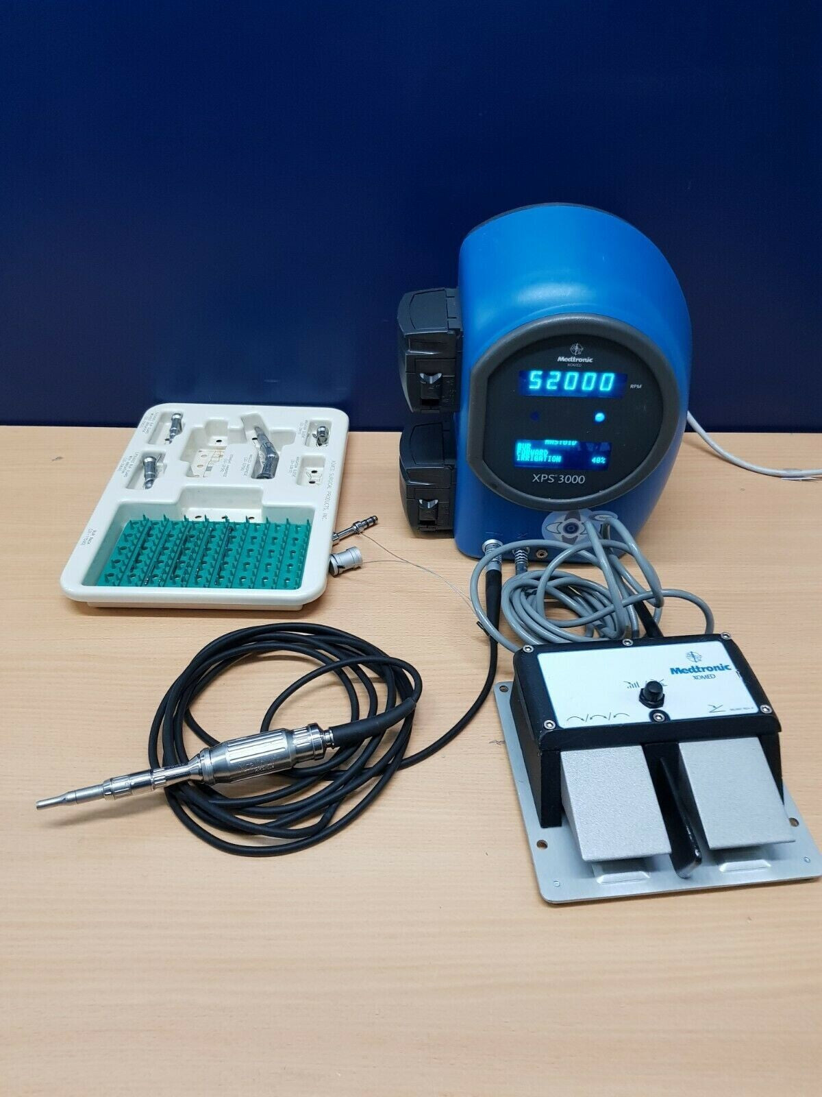 medtronic Xomed XPS 3000 + Xcalibur 52000 rpm high torque drill motor 33-338900