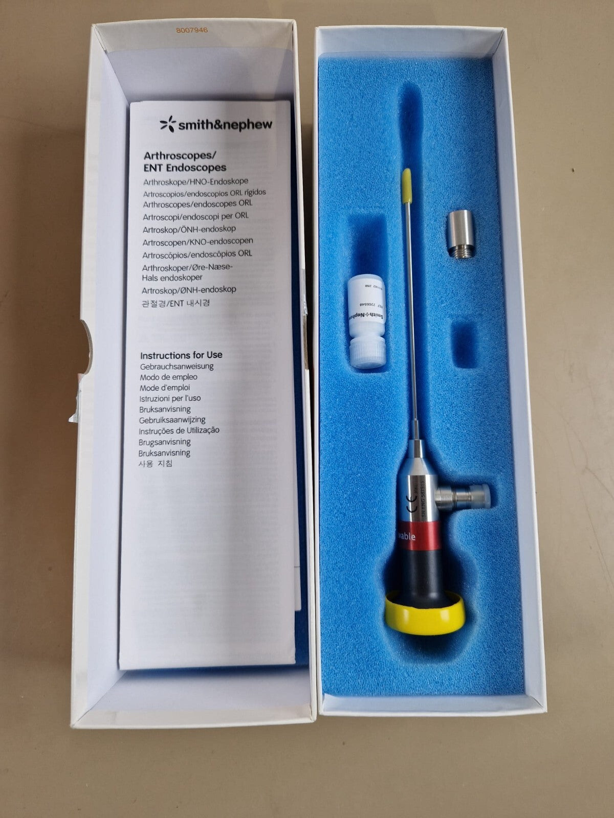 smith nephew dyonics needle scope autoclavable 2.7mm 70° sinus rigid scope B NEW0