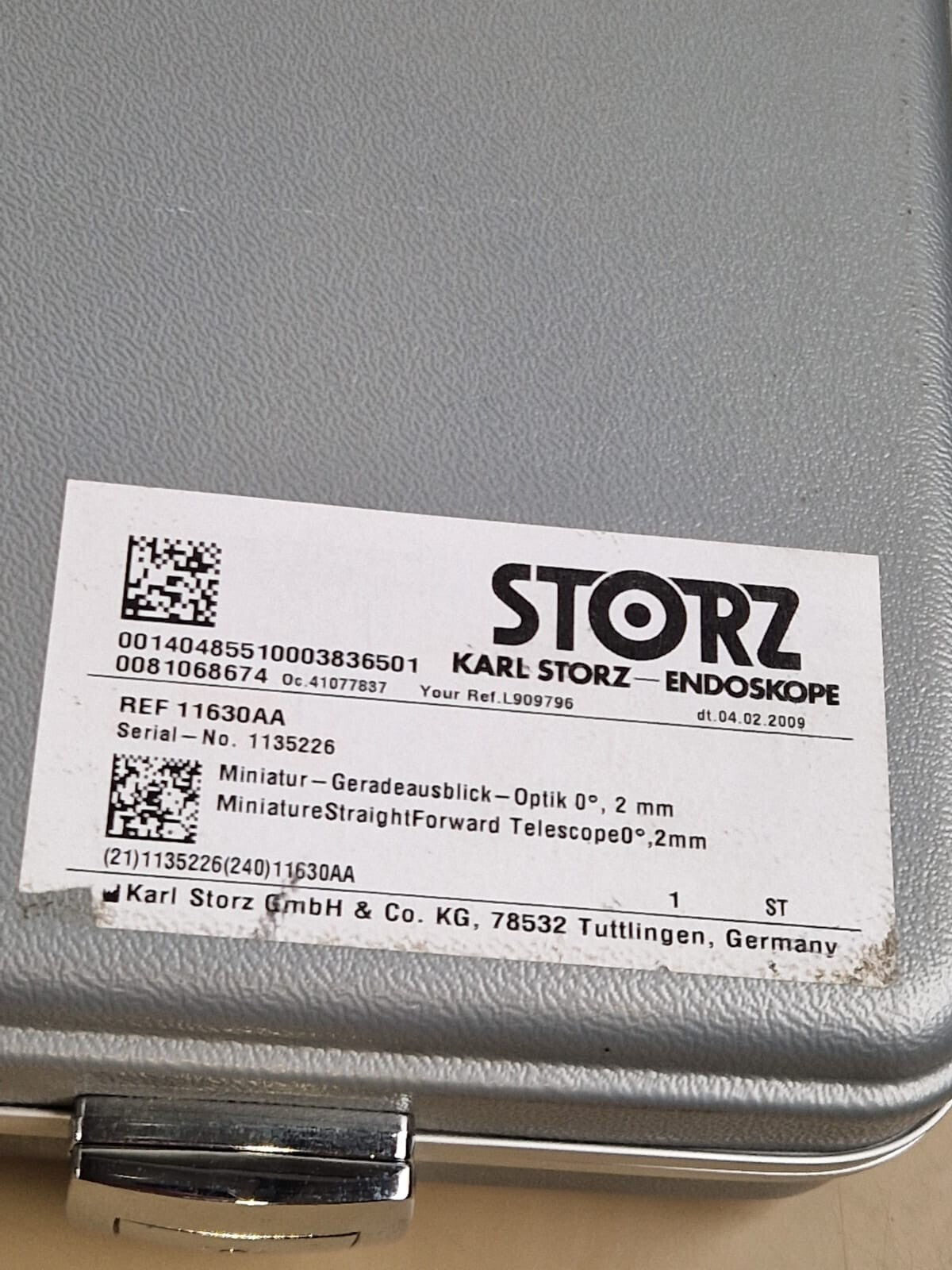 karl storz 11630 AA neuro semiflexible telescope endoscope 0° degree 2 mm 30cm15