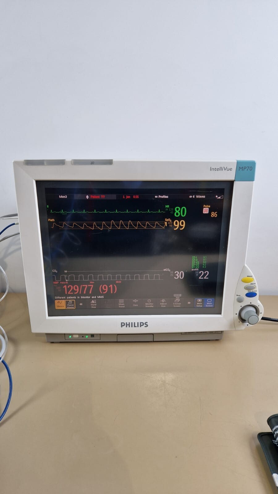 philips MP70 patient monitor X2 M3015A CO2 GAS module 12 leads ECG SpO2 NIBP5