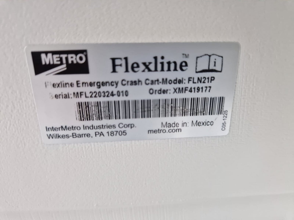metro flexline crash cart trolley Microban Antimicrobial + IV stand power point11