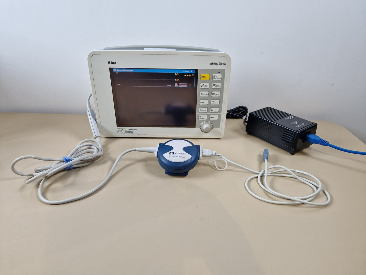 drager delta infinity patient monitor with BIS  module and ECG SpO2 NIBP Temp0