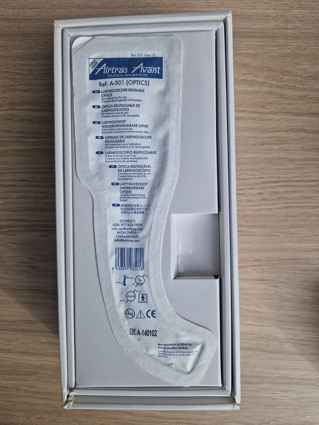 airtraq avant visulation video laryngoscope with docking  station and 23 slave22