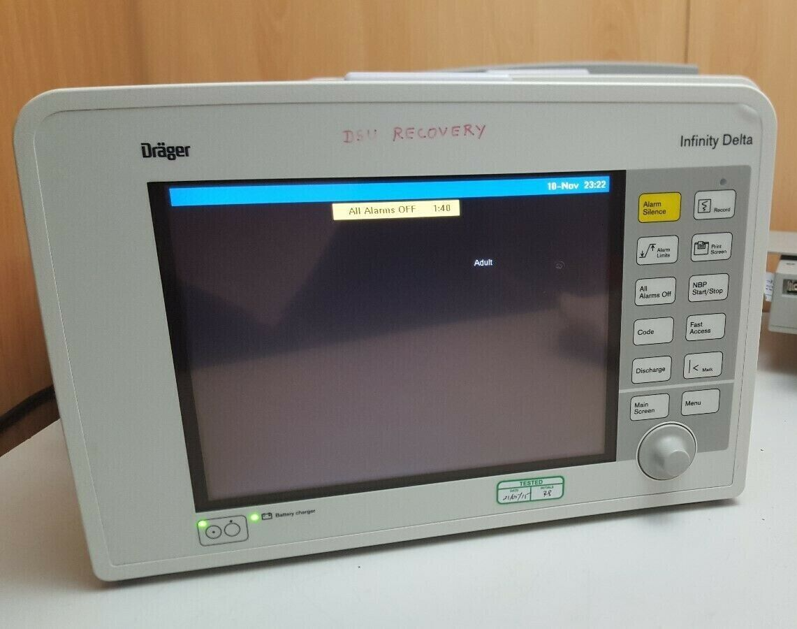 drager delta infinity patient monitor with power adapter1