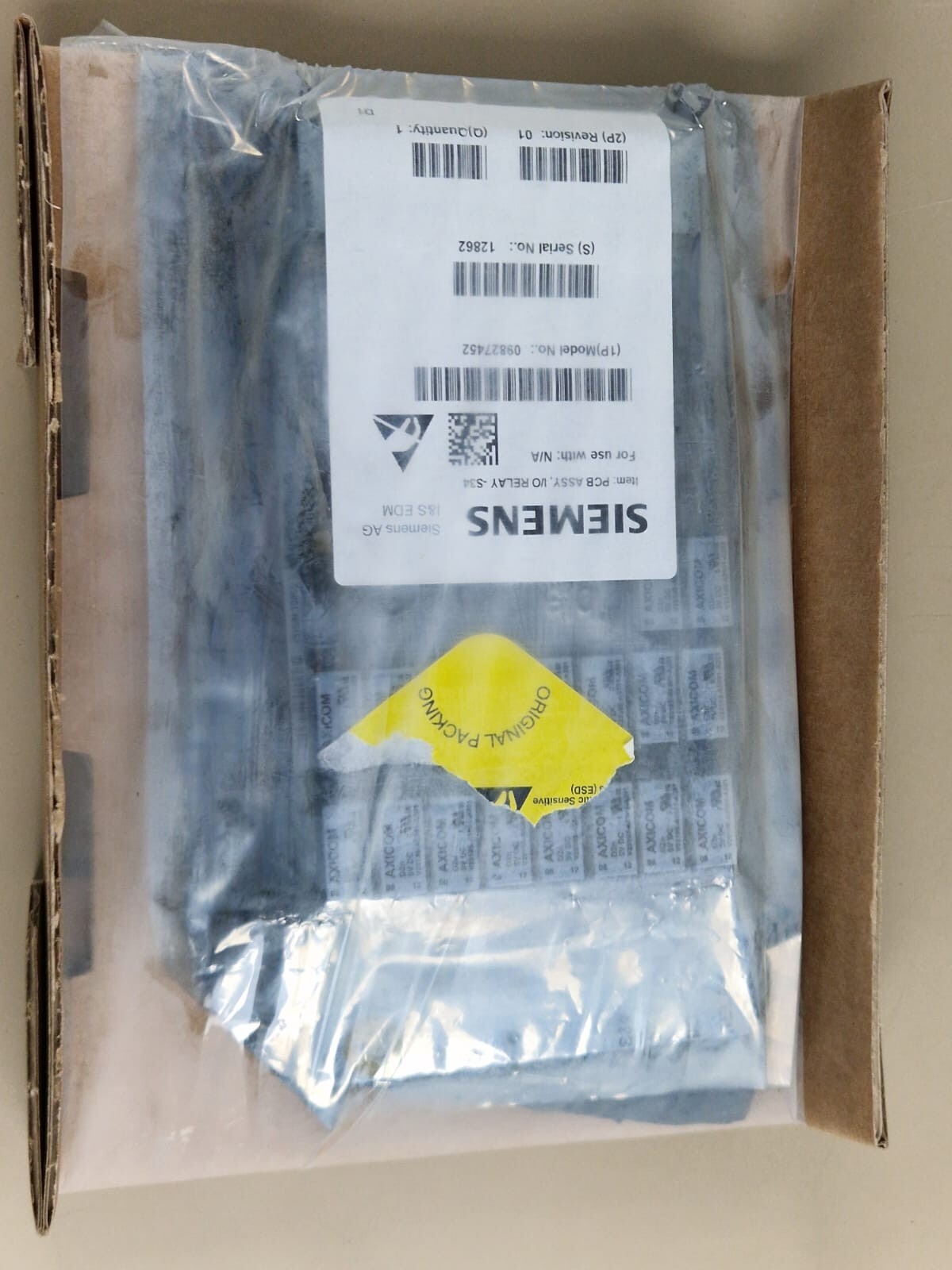 siemens PCB ASSY I/O relay S34 model no:098274521
