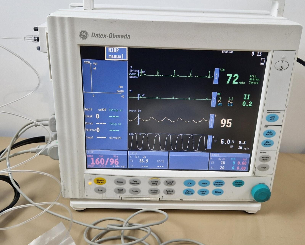 ge DATEX OHMEDA S5 patient monitor + E CAiOV anaesthetic + E PRESTN module2
