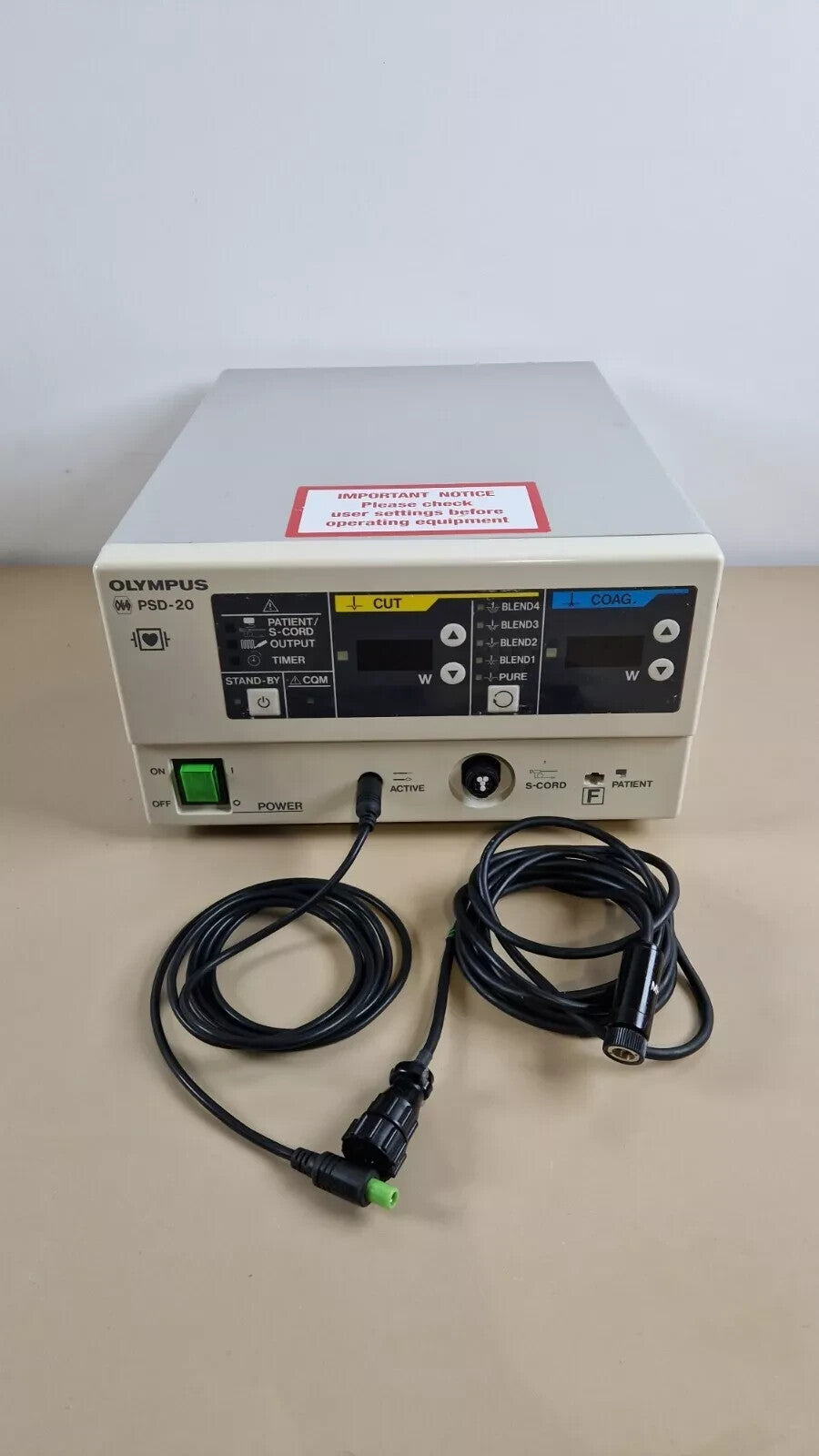 olympus PSD 20 electrosurgical generator surgical coagulation coag + footswitch0