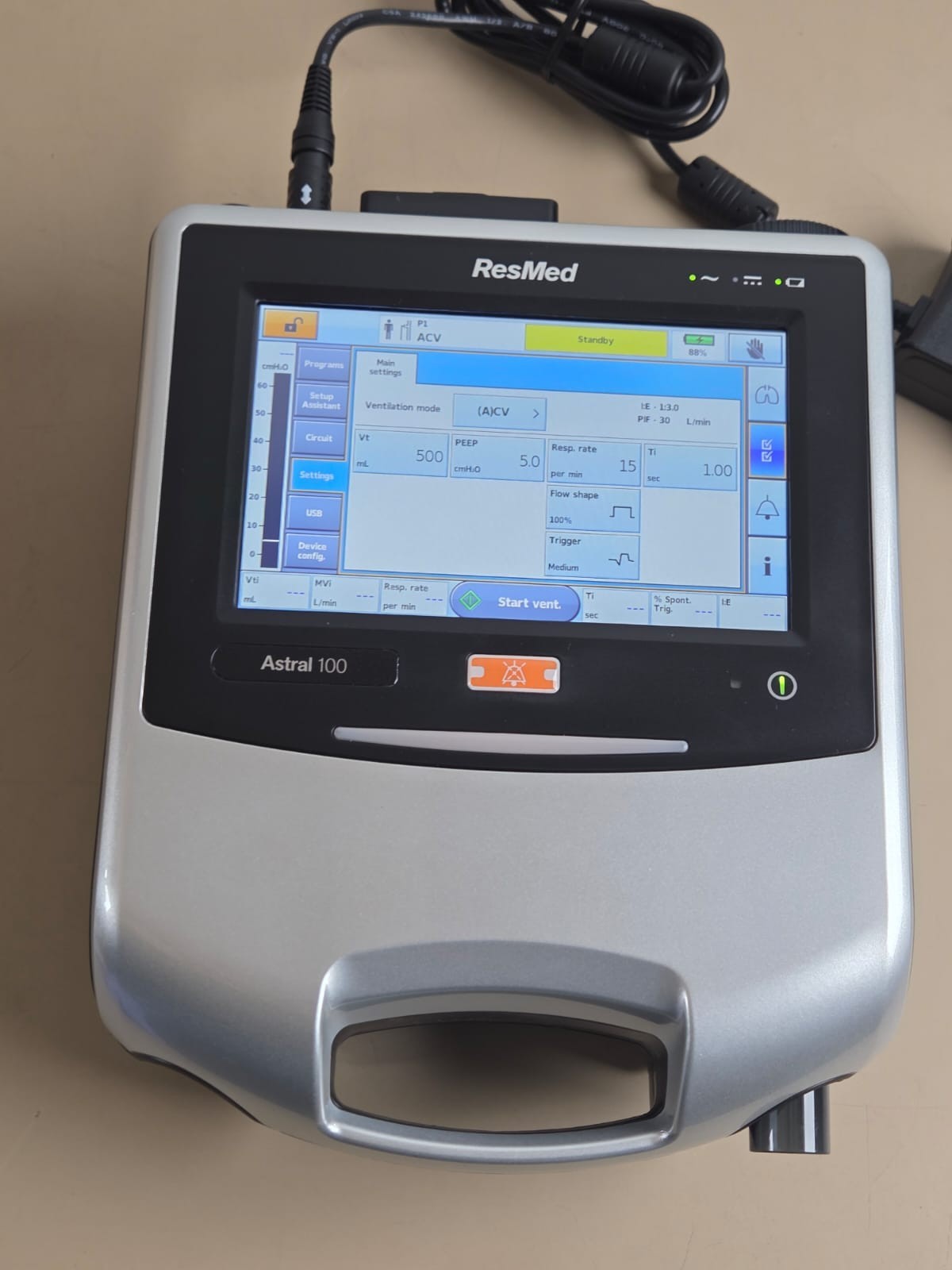 Astral 100 portable ventilator 2024 zero hour usage3