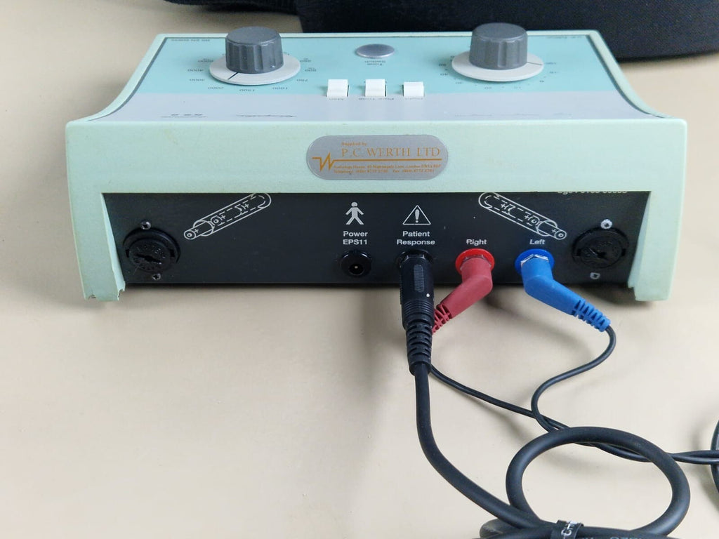 kamplex KS8 portable hearing aid analyzer tester headphone and controller5