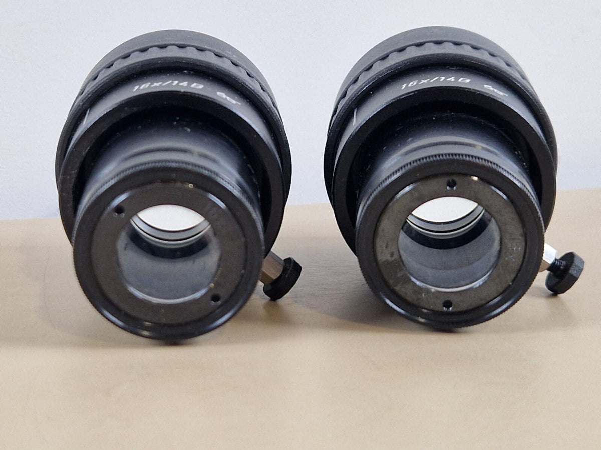 leica wild heerbrugg 10 x / 21 surgical microscope binocular eye piece lens4