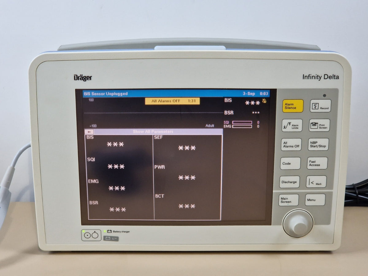 drager delta infinity patient monitor with BIS  module and ECG SpO2 NIBP Temp4