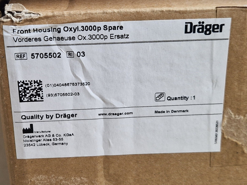 draeger drager front housing oxylog oxyl 3000p spare ref: 57055022