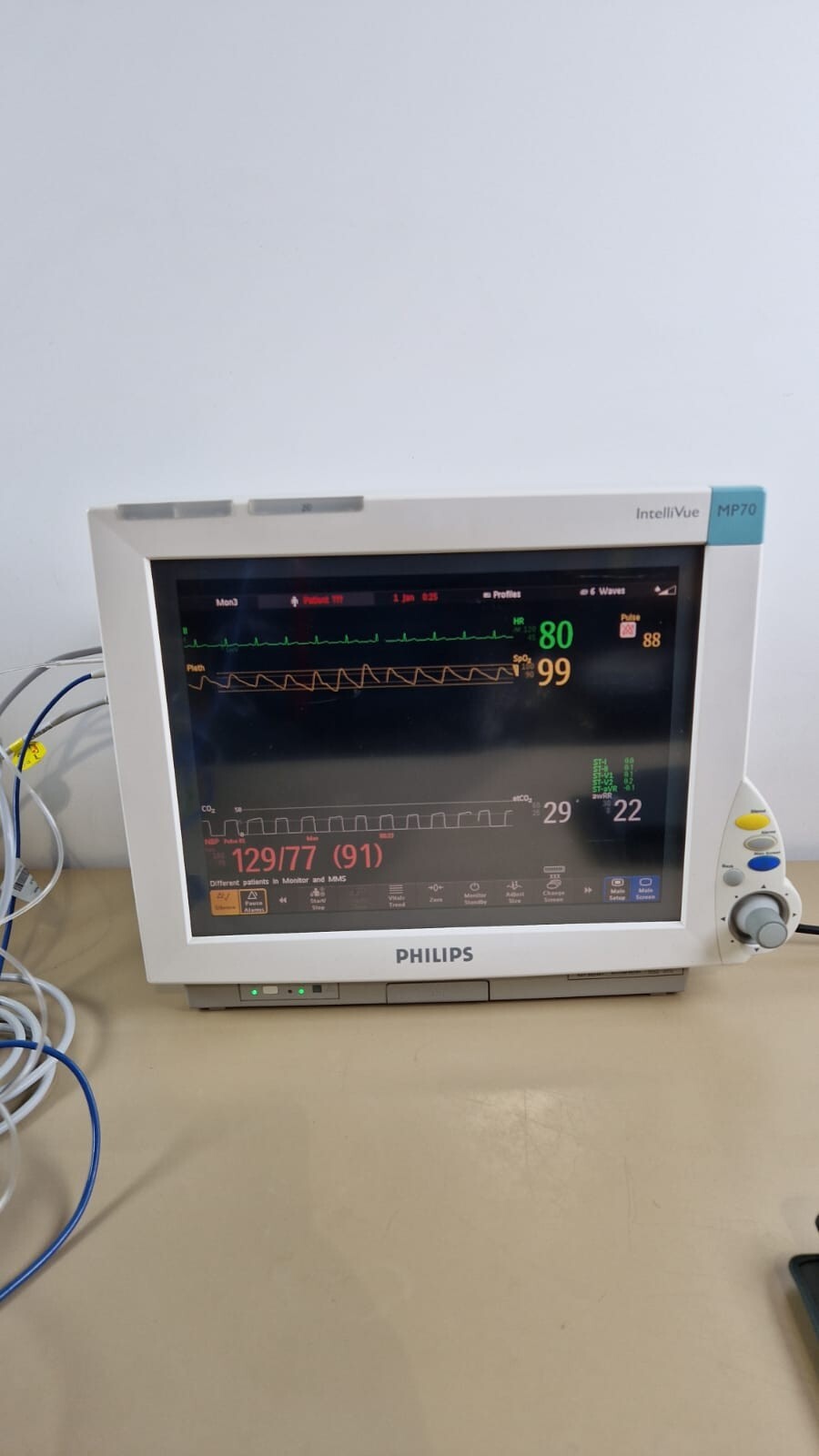 philips MP70 patient monitor X2 M3015A CO2 GAS module 12 leads ECG SpO2 NIBP4