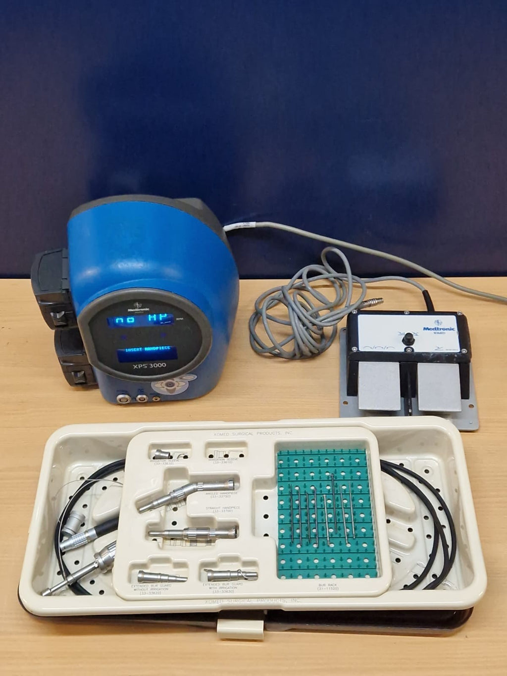 medtronic Xomed XPS 3000 + Xcalibur 52000 rpm high torque drill motor 33-338901