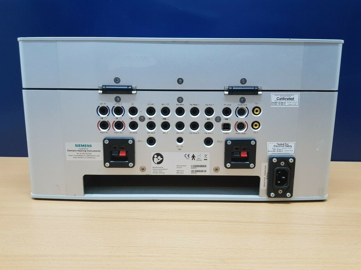 siemens unity 2 hearing analyser docking station ref: 8768934 with 2cc coupler9