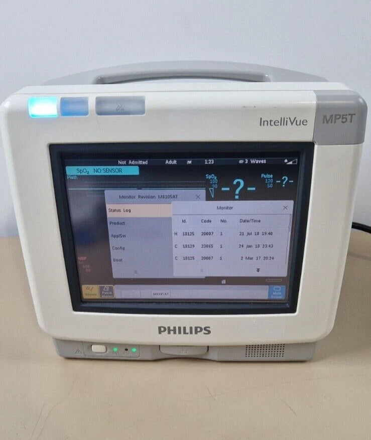 philips intellivue MPT5 patient monitor NIBP SPO2 telemetry connector M8105AT10