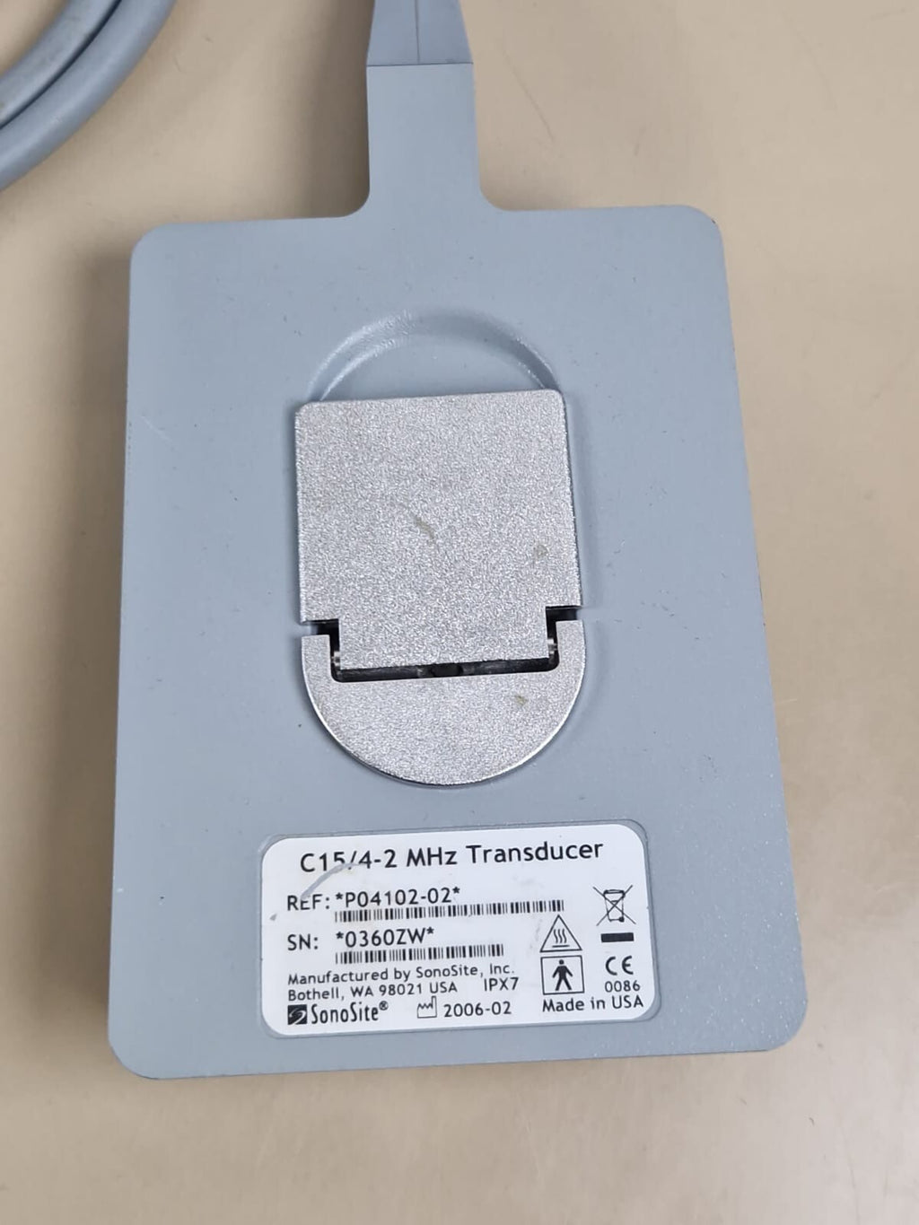 sonosite C15/4 2 micro convex array transducer probe ref: P40102 transductor2