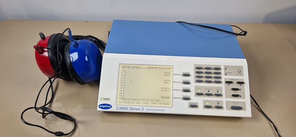 amplivox CA850 series 3 hearing tester audiometer headphone + patient responder6