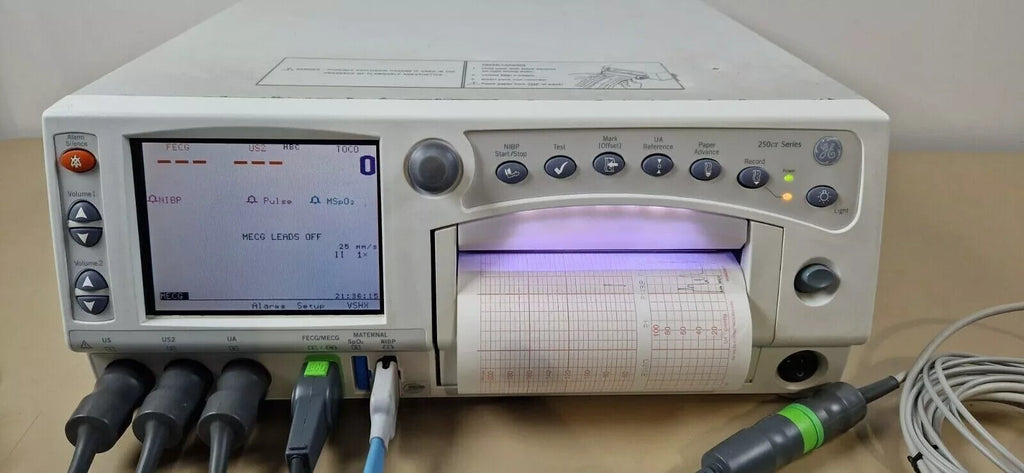 GE corometrics 259CX fetal maternal patient monitor ECG EKG US TOCO transducer5