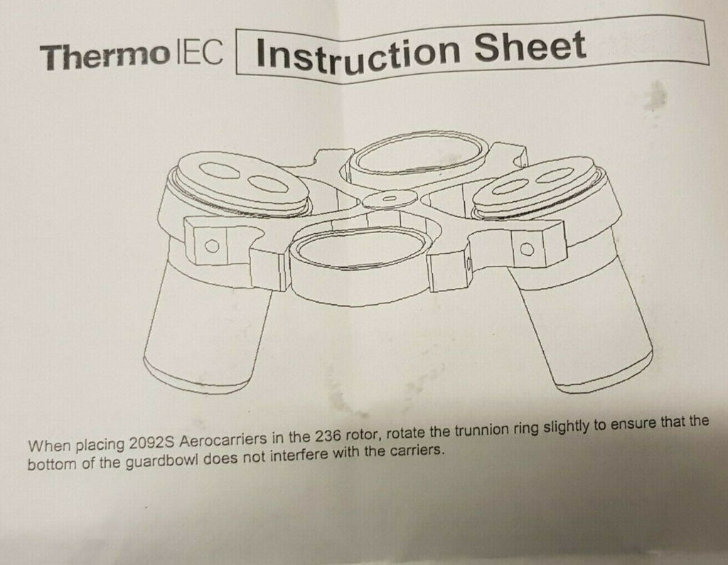 rotor and aerocarrier  for thermo scientific IEC centrifuge3