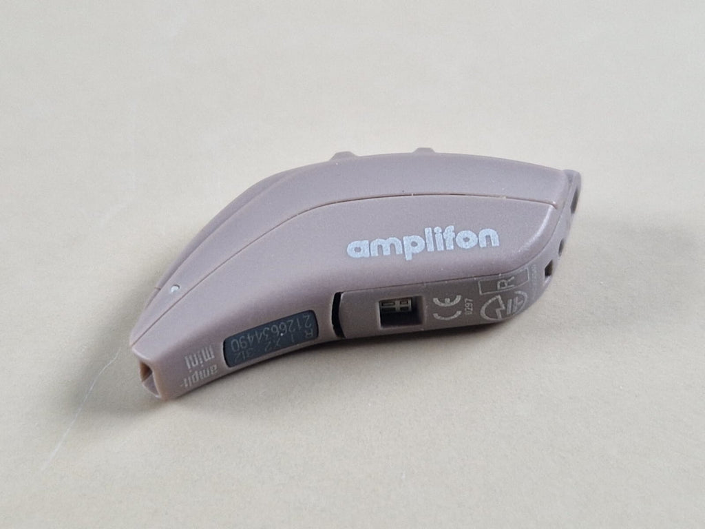 amplifon hearing aid ampli mini model: R1 X2 312 sn: 212663449011