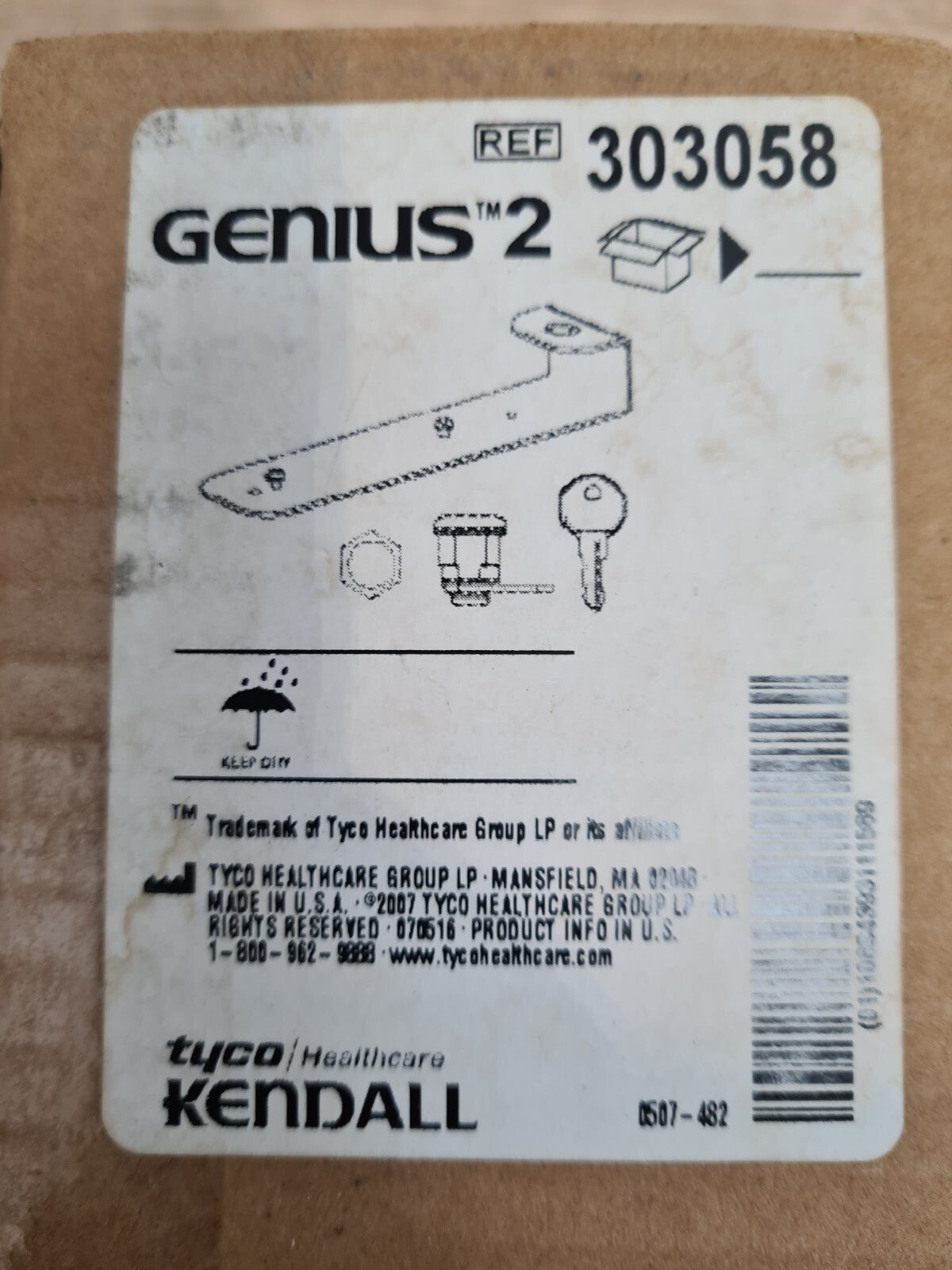 covidien kendall 303058 genius series lock locking wall mount for thermometer3