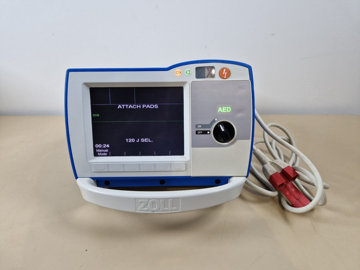 4x Zoll R Series BLS monitor ECG with printer, therapy cable and NO battery0