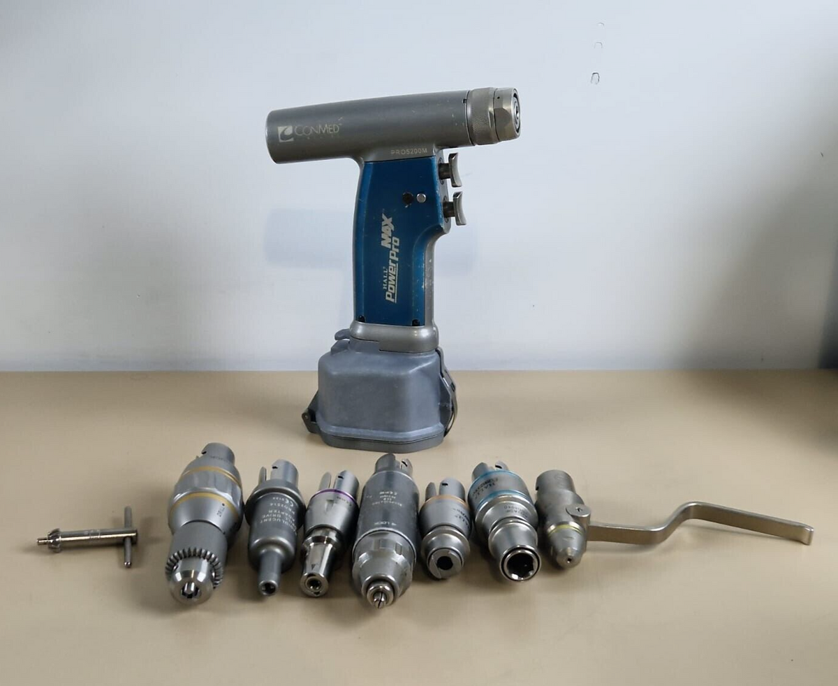 conmed hall power pro max handpiece drill reamer AO saw kwire battery charger2