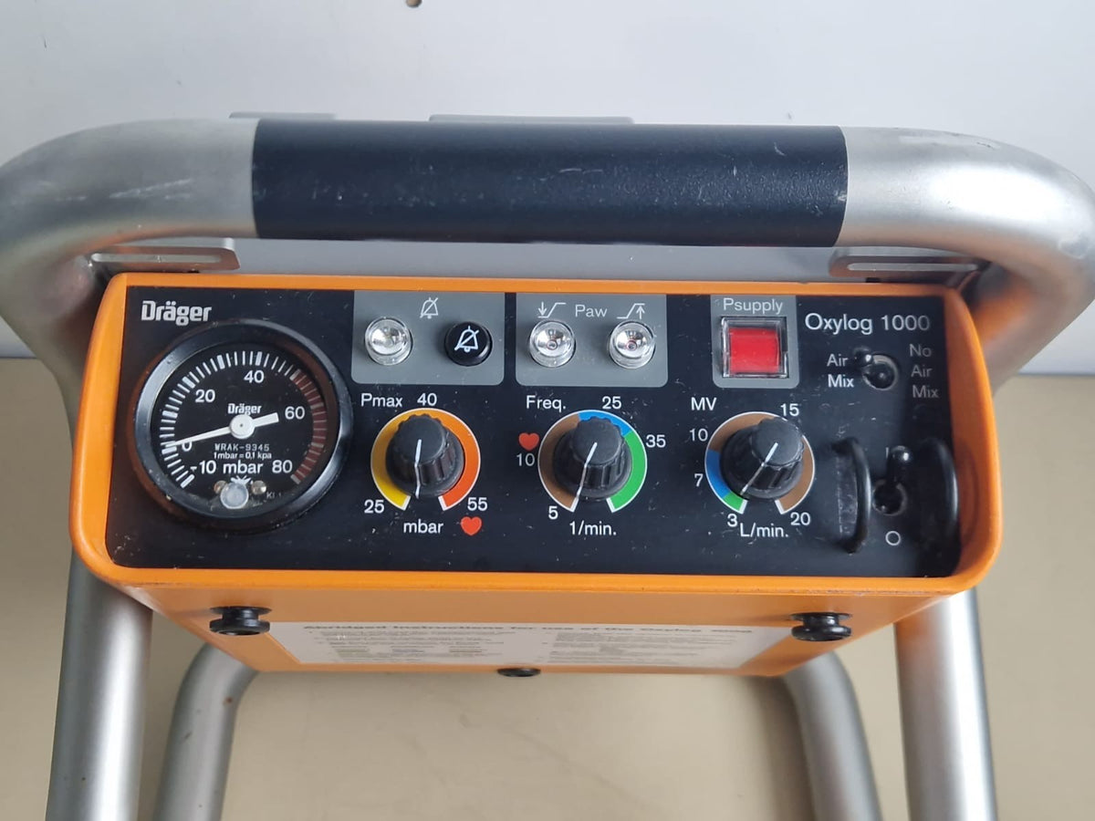 draeger oxylog 1000 ventilator drager with hose and ambulance cradle4